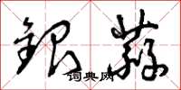 曾慶福銀蒜草書怎么寫