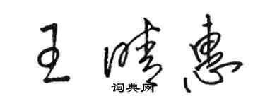 駱恆光王晴惠草書個性簽名怎么寫