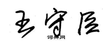 朱錫榮王守臣草書個性簽名怎么寫