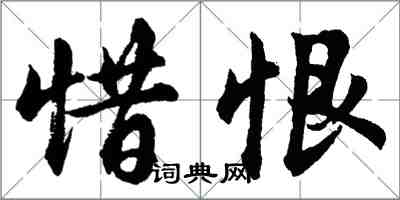 胡問遂惜恨行書怎么寫