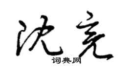 曾慶福沈亮草書個性簽名怎么寫