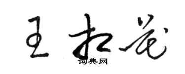 駱恆光王相花草書個性簽名怎么寫