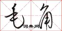 駱恆光毛角草書怎么寫