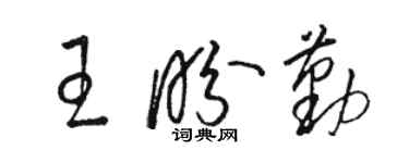 駱恆光王盼勤草書個性簽名怎么寫