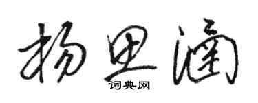 駱恆光楊思涵草書個性簽名怎么寫