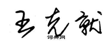 朱錫榮王克就草書個性簽名怎么寫