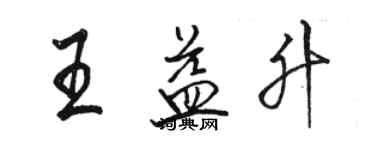 駱恆光王益升行書個性簽名怎么寫