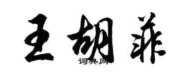 胡問遂王胡菲行書個性簽名怎么寫