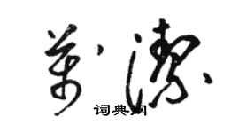 駱恆光萬潔草書個性簽名怎么寫