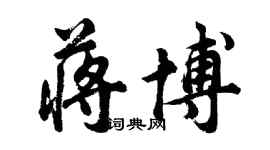 胡問遂蔣博行書個性簽名怎么寫