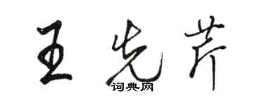 駱恆光王先芹行書個性簽名怎么寫