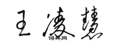 駱恆光王凌慧草書個性簽名怎么寫