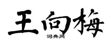 翁闓運王向梅楷書個性簽名怎么寫