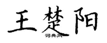 丁謙王楚陽楷書個性簽名怎么寫