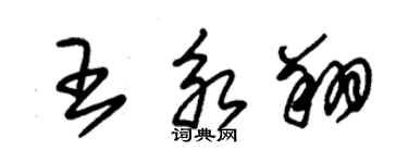 朱錫榮王永翔草書個性簽名怎么寫