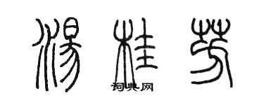 陳墨湯桂芳篆書個性簽名怎么寫