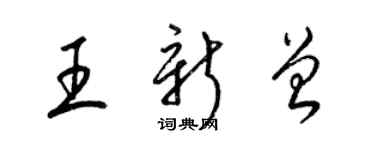 梁錦英王新曾草書個性簽名怎么寫