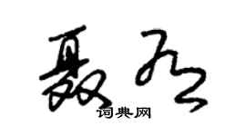 朱錫榮聶有草書個性簽名怎么寫