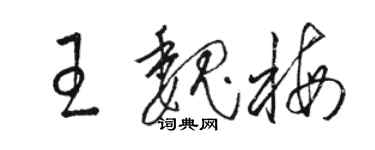 駱恆光王魏梅草書個性簽名怎么寫