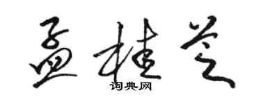 駱恆光孟桂芝草書個性簽名怎么寫