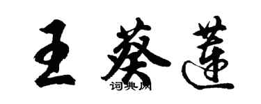 胡問遂王葵蓮行書個性簽名怎么寫