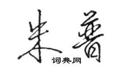 駱恆光朱普行書個性簽名怎么寫