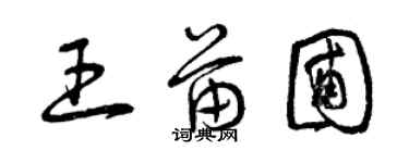 曾慶福王苗圃草書個性簽名怎么寫