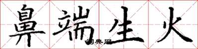 丁謙鼻端生火楷書怎么寫