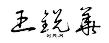 曾慶福王銳華草書個性簽名怎么寫