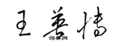 駱恆光王英博草書個性簽名怎么寫