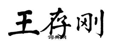 翁闓運王存剛楷書個性簽名怎么寫