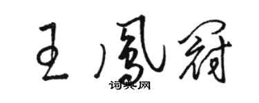 駱恆光王鳳冠草書個性簽名怎么寫