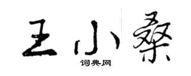 曾慶福王小桑行書個性簽名怎么寫