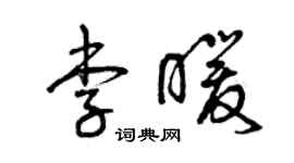 曾慶福李暖草書個性簽名怎么寫