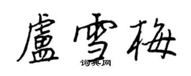 王正良盧雪梅行書個性簽名怎么寫