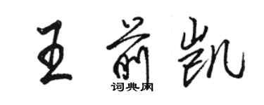 駱恆光王前凱行書個性簽名怎么寫