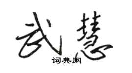 駱恆光武慧行書個性簽名怎么寫