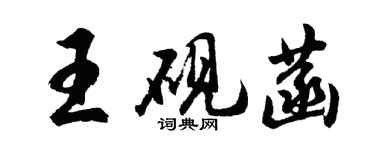 胡問遂王硯菡行書個性簽名怎么寫