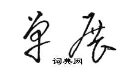 駱恆光單展草書個性簽名怎么寫