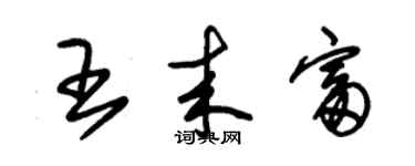 朱錫榮王來富草書個性簽名怎么寫