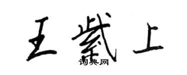 王正良王紫上行書個性簽名怎么寫