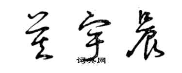 曾慶福莫宇晨草書個性簽名怎么寫