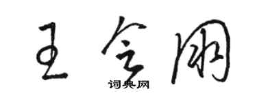 駱恆光王會朋草書個性簽名怎么寫