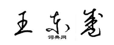 梁錦英王東盛草書個性簽名怎么寫