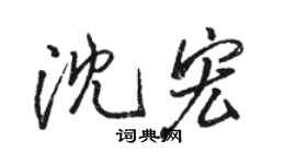 駱恆光沈宏行書個性簽名怎么寫