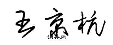 朱錫榮王京杭草書個性簽名怎么寫
