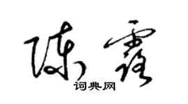 梁錦英陳露草書個性簽名怎么寫