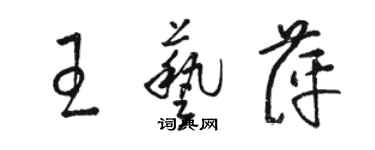 駱恆光王藝萍草書個性簽名怎么寫