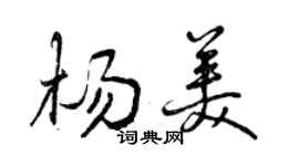 曾慶福楊美行書個性簽名怎么寫