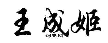 胡問遂王成姬行書個性簽名怎么寫